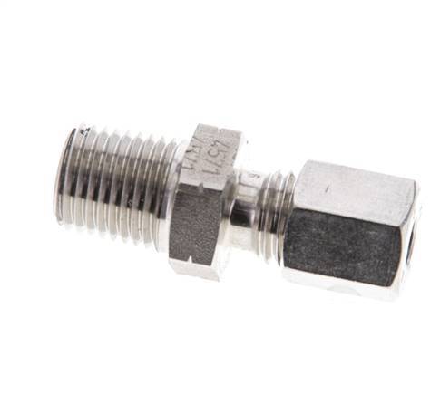 1/4'' NPT Male x 6L Stainless steel Straight Cutting Ring 315 Bar DIN 2353