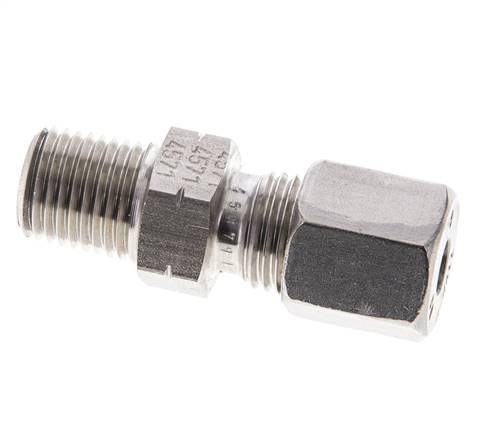 1/4'' NPT Male x 6S Stainless steel Straight Cutting Ring 630 Bar DIN 2353