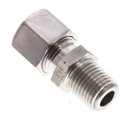 1/4'' NPT Male x 10L Stainless steel Straight Cutting Ring 315 Bar DIN 2353