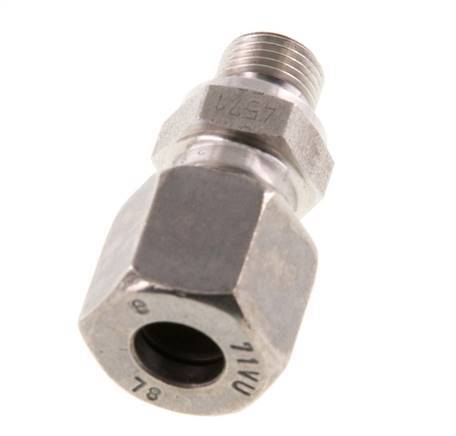 G 1/8'' Male x 8L Stainless steel Straight Cutting Ring 315 Bar DIN 2353