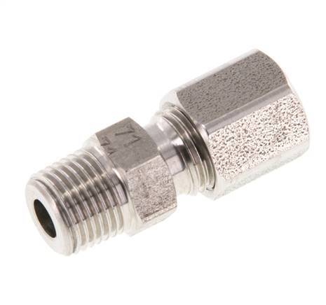 R 1/8'' Male x 6LL Stainless steel Straight Cutting Ring 100 Bar DIN 2353