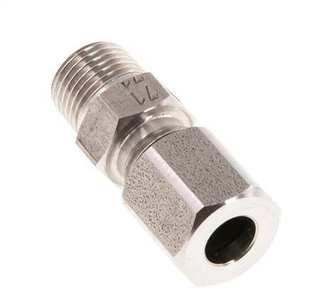 R 1/8'' Male x 6LL Stainless steel Straight Cutting Ring 100 Bar DIN 2353