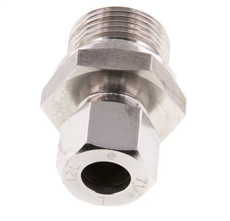 G 3/4'' Male x 12L Stainless steel Straight Cutting Ring 315 Bar DIN 2353