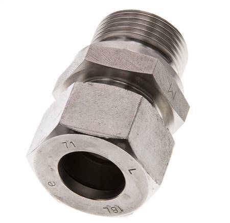 G 3/4'' Male x 18L Stainless steel Straight Cutting Ring 315 Bar DIN 2353