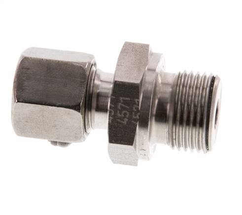 G 3/8'' Male x 8L Stainless steel Straight Cutting Ring 315 Bar DIN 2353