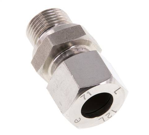 G 3/8'' Male x 12L Stainless steel Straight Cutting Ring 315 Bar DIN 2353