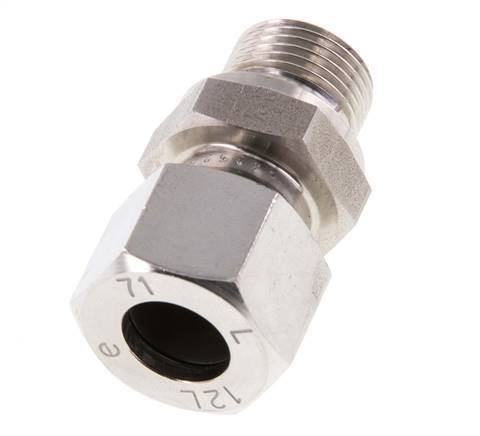 G 3/8'' Male x 12L Stainless steel Straight Cutting Ring 315 Bar DIN 2353