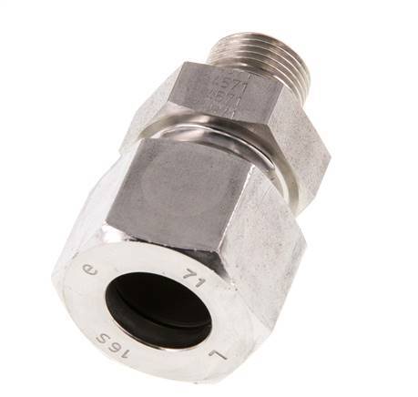G 3/8'' Male x 16S Stainless steel Straight Cutting Ring 400 Bar DIN 2353