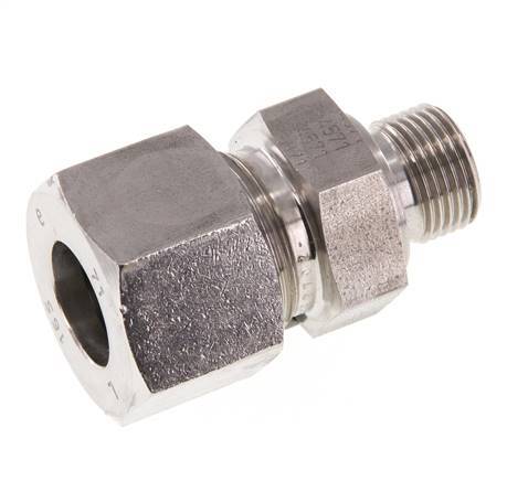 G 3/8'' Male x 16S Stainless steel Straight Cutting Ring 400 Bar DIN 2353