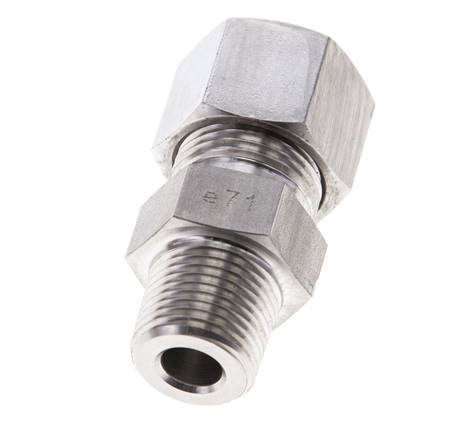 3/8'' NPT Male x 12S Stainless steel Straight Cutting Ring 630 Bar DIN 2353