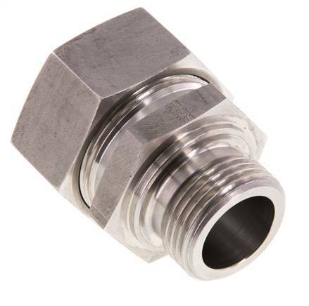 G 1'' Male x 35L Stainless steel Straight Cutting Ring 160 Bar DIN 2353