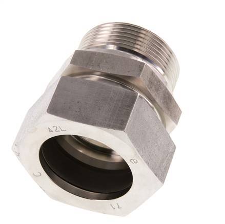 G 1 1/2'' Male x 42L Stainless steel Straight Cutting Ring 160 Bar DIN 2353