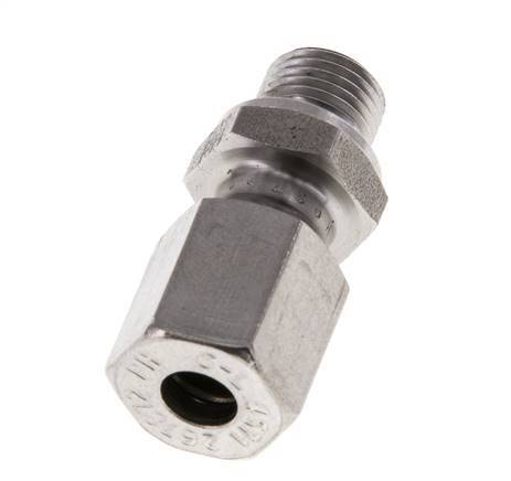 M10x1 Male x 6L Stainless steel Straight Cutting Ring 315 Bar DIN 2353