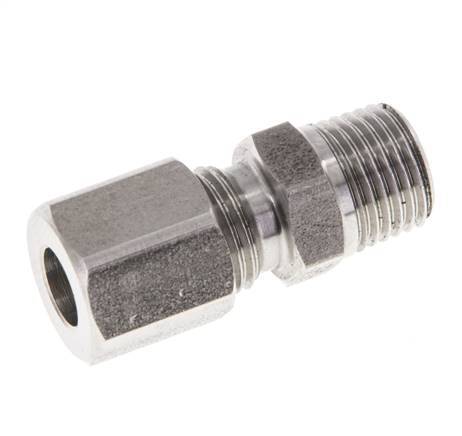 M10x1 Male x 6LL Stainless steel Straight Cutting Ring 100 Bar DIN 2353