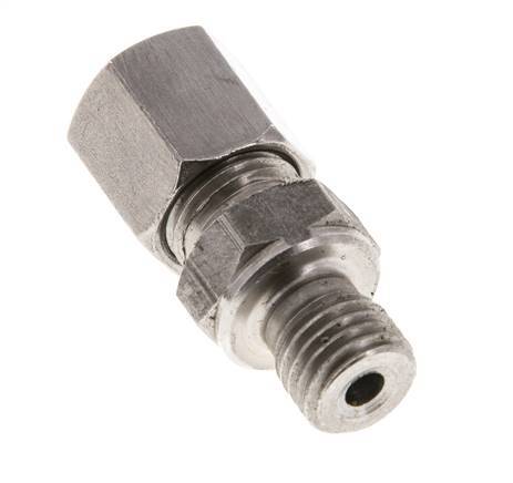 M12x1.5 Male x 6S Stainless steel Straight Cutting Ring 630 Bar DIN 2353