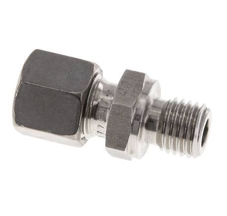 M12x1.5 Male x 8L Stainless steel Straight Cutting Ring 315 Bar DIN 2353