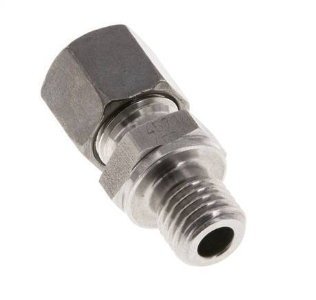 M12x1.5 Male x 8L Stainless steel Straight Cutting Ring 315 Bar DIN 2353