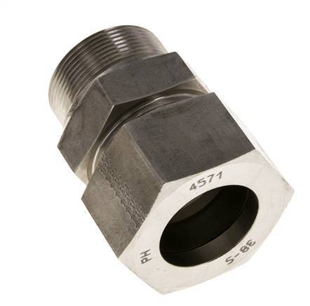 M48x2 Male x 38S Stainless steel Straight Cutting Ring 315 Bar DIN 2353