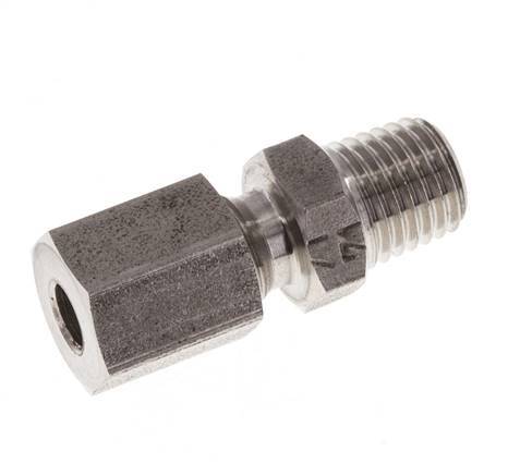 M8x1 Male x 4LL Stainless steel Straight Cutting Ring 100 Bar DIN 2353