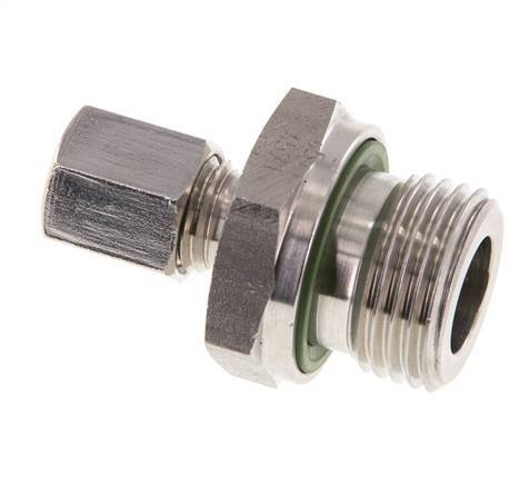 G 1/2'' Male x 6L Stainless steel Straight Cutting Ring with FKM Seal 315 Bar DIN 2353