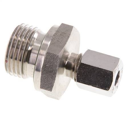 G 1/2'' Male x 6L Stainless steel Straight Cutting Ring with FKM Seal 315 Bar DIN 2353