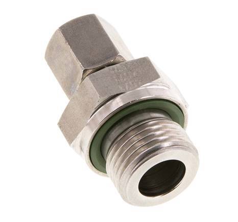 G 1/2'' Male x 6S Stainless steel Straight Cutting Ring with FKM Seal 630 Bar DIN 2353