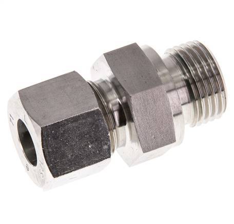 G 1/2'' Male x 12S Stainless steel Straight Cutting Ring with FKM Seal 630 Bar DIN 2353