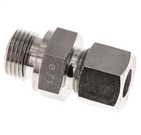 G 1/2'' Male x 12S Stainless steel Straight Cutting Ring with FKM Seal 630 Bar DIN 2353