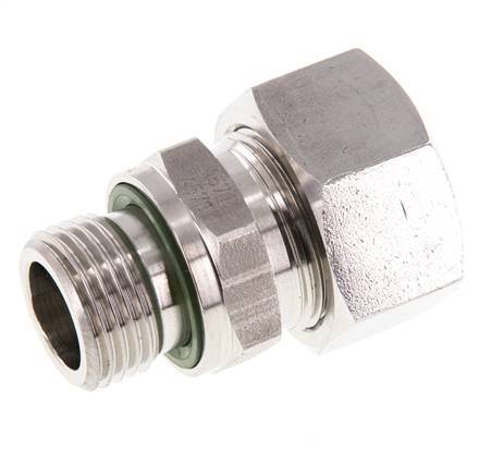 G 1/2'' Male x 18L Stainless steel Straight Cutting Ring with FKM Seal 315 Bar DIN 2353