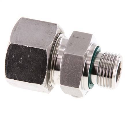 G 1/2'' Male x 20S Stainless steel Straight Cutting Ring with FKM Seal 400 Bar DIN 2353