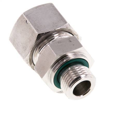 G 1/2'' Male x 20S Stainless steel Straight Cutting Ring with FKM Seal 400 Bar DIN 2353