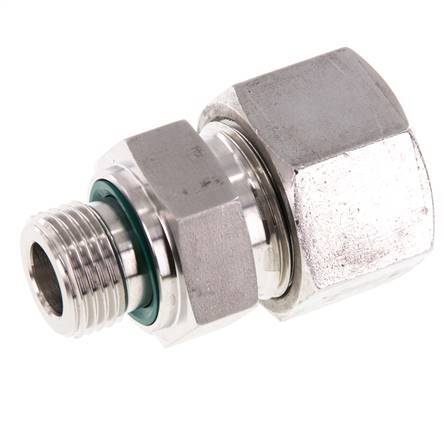 G 1/2'' Male x 20S Stainless steel Straight Cutting Ring with FKM Seal 400 Bar DIN 2353