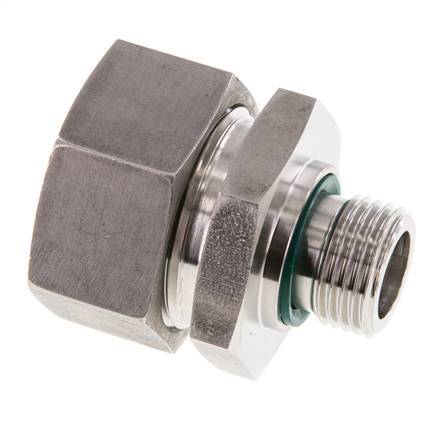 G 1/2'' Male x 28L Stainless steel Straight Cutting Ring with FKM Seal 160 Bar DIN 2353