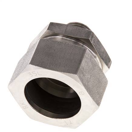 G 1/2'' Male x 35L Stainless steel Straight Cutting Ring with FKM Seal 160 Bar DIN 2353