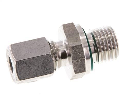 G 1/4'' Male x 6L Stainless steel Straight Cutting Ring with FKM Seal 315 Bar DIN 2353