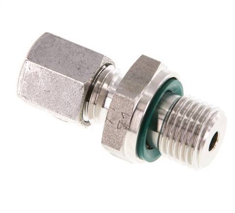 G 1/4'' Male x 6L Stainless steel Straight Cutting Ring with FKM Seal 315 Bar DIN 2353