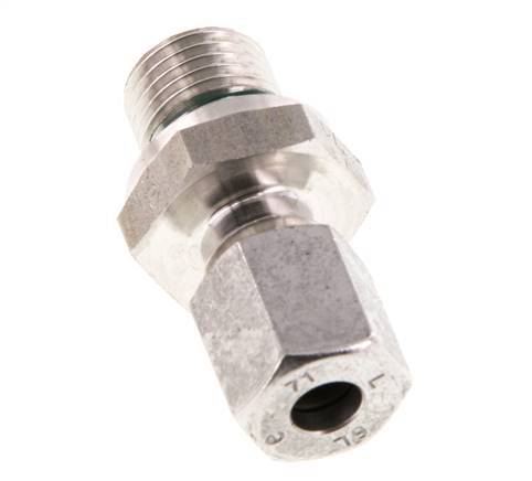 G 1/4'' Male x 6L Stainless steel Straight Cutting Ring with FKM Seal 315 Bar DIN 2353