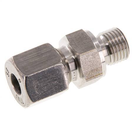 G 1/4'' Male x 8S Stainless steel Straight Cutting Ring with FKM Seal 630 Bar DIN 2353