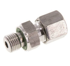 G 1/4'' Male x 8S Stainless steel Straight Cutting Ring with FKM Seal 630 Bar DIN 2353