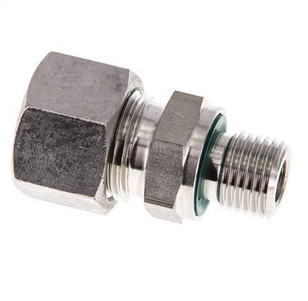 G 1/4'' Male x 12L Stainless steel Straight Cutting Ring with FKM Seal 315 Bar DIN 2353