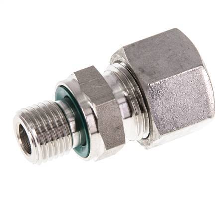 G 1/4'' Male x 12L Stainless steel Straight Cutting Ring with FKM Seal 315 Bar DIN 2353