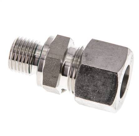 G 1/4'' Male x 12L Stainless steel Straight Cutting Ring with FKM Seal 315 Bar DIN 2353