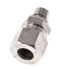 G 1/4'' Male x 12L Stainless steel Straight Cutting Ring with FKM Seal 315 Bar DIN 2353