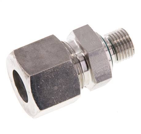 G 1/4'' Male x 14S Stainless steel Straight Cutting Ring with FKM Seal 630 Bar DIN 2353