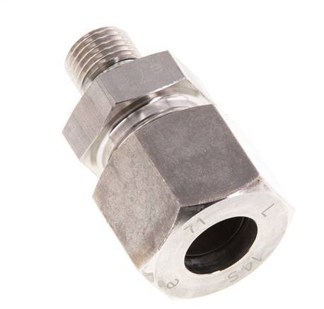 G 1/4'' Male x 14S Stainless steel Straight Cutting Ring with FKM Seal 630 Bar DIN 2353