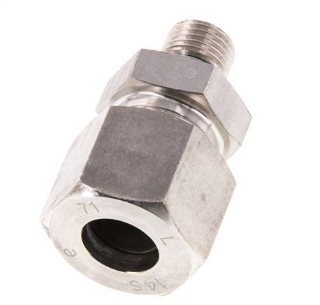 G 1/4'' Male x 14S Stainless steel Straight Cutting Ring with FKM Seal 630 Bar DIN 2353