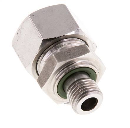 G 1/4'' Male x 15L Stainless steel Straight Cutting Ring with FKM Seal 315 Bar DIN 2353