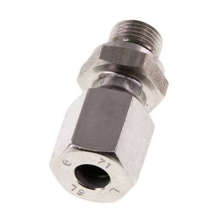 G 1/8'' Male x 6L Stainless steel Straight Cutting Ring with FKM Seal 315 Bar DIN 2353