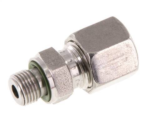 G 1/8'' Male x 8L Stainless steel Straight Cutting Ring with FKM Seal 315 Bar DIN 2353