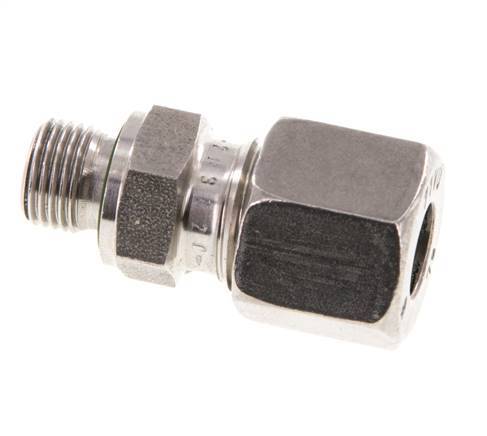 G 1/8'' Male x 8L Stainless steel Straight Cutting Ring with FKM Seal 315 Bar DIN 2353